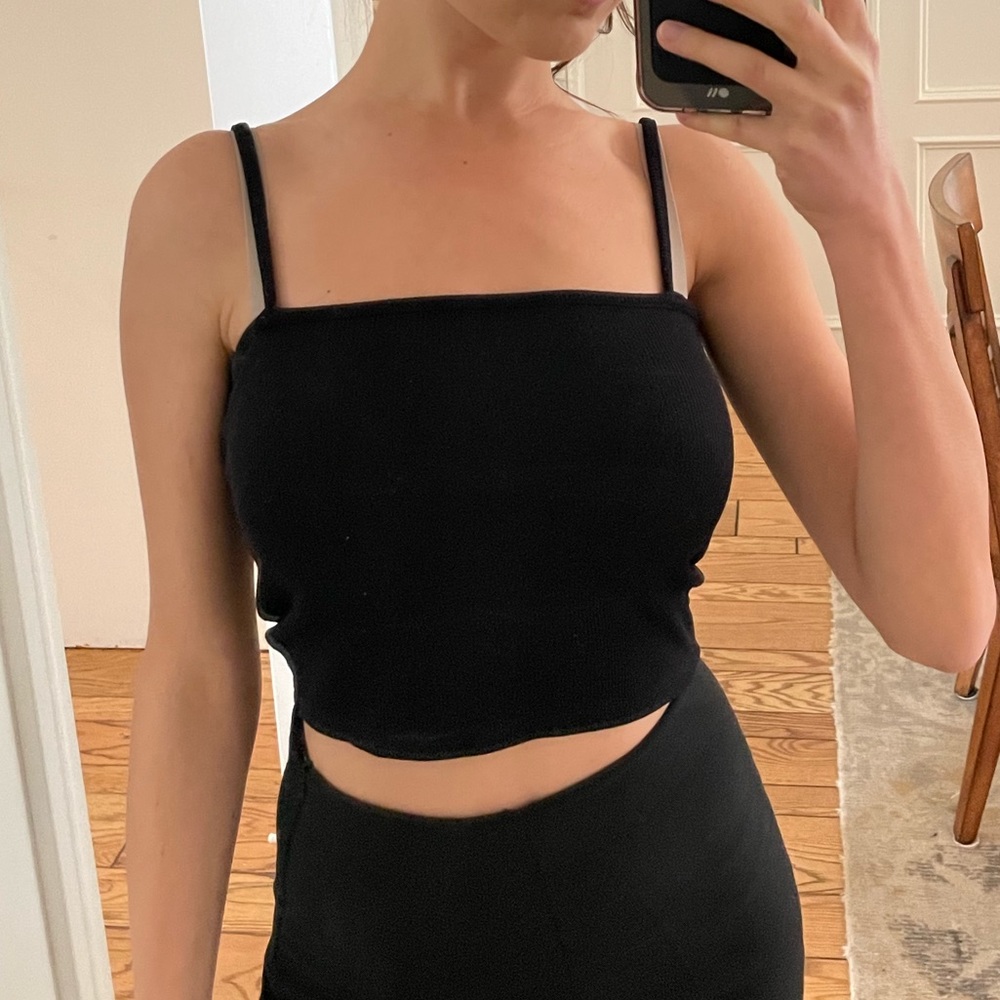 Brandy Melville black cropped tanktop